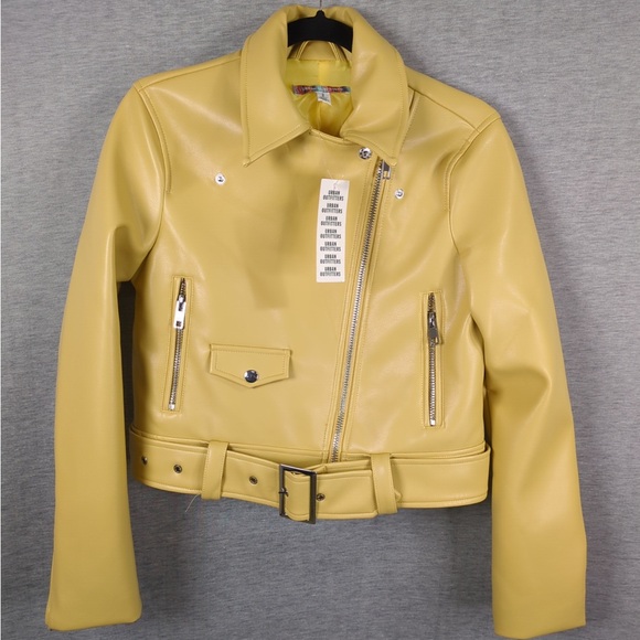 2x 👯♀️Host Pick⚡️Urban Outfitters Celeste Faux Leather Moto Jacket - Picture 6 of 16